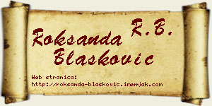 Roksanda Blašković vizit kartica